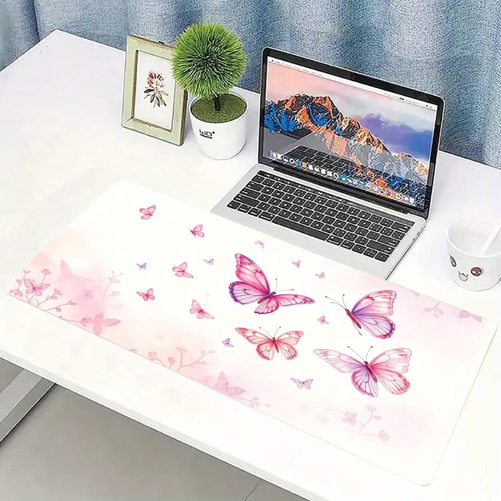 Desk Setup Pink - Tapis de souris de jeu grand