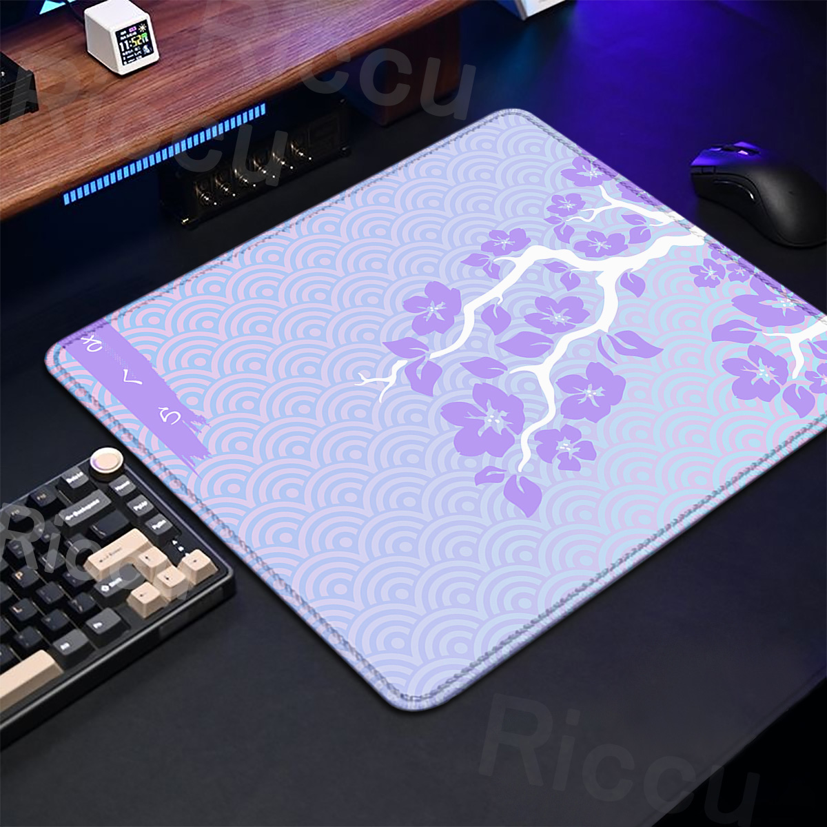 Desk Setup Pink - Tapis de Table violet Sakura pour