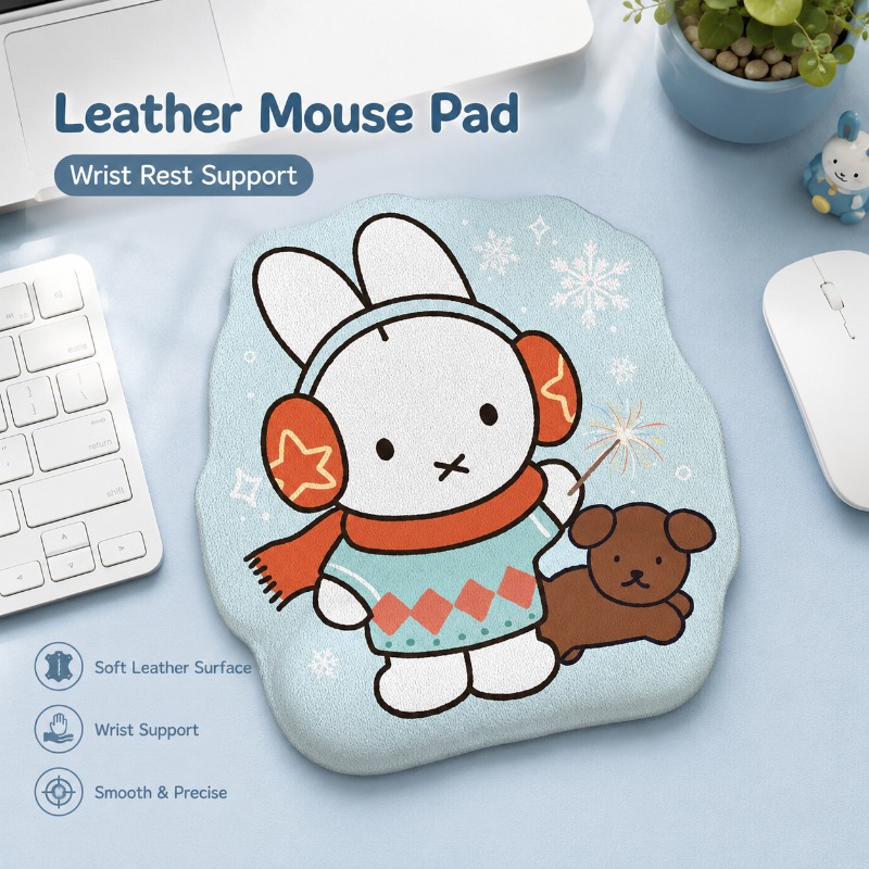Desk Setup Editing - Tapis de souris en cuir Anime