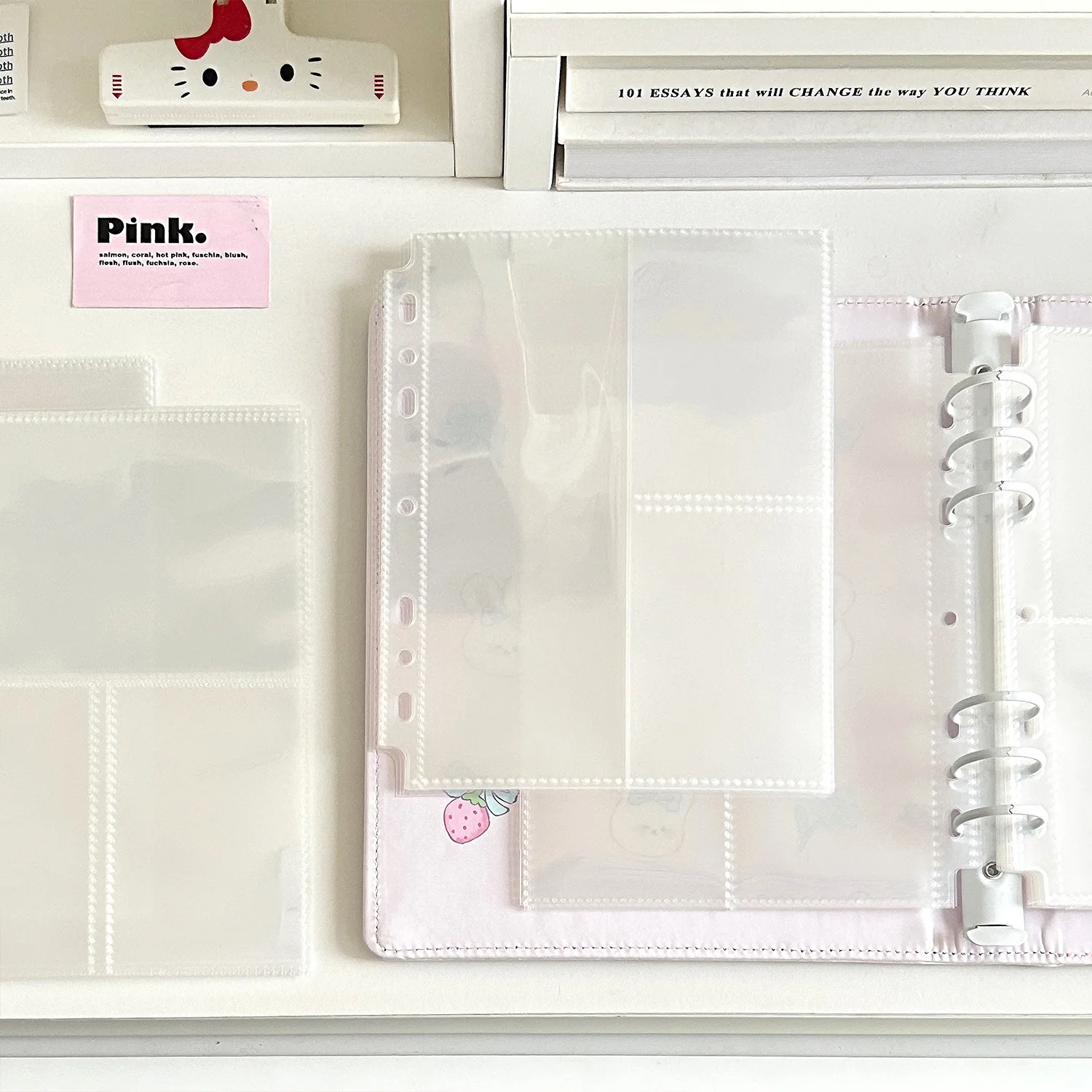 Ring Binder Box - A5 7 trous Transparent porte-fichiers cahier