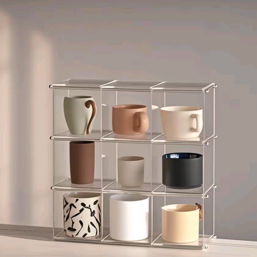 Desk Setup Organizer - Présentoir en acrylique pour tasses, support