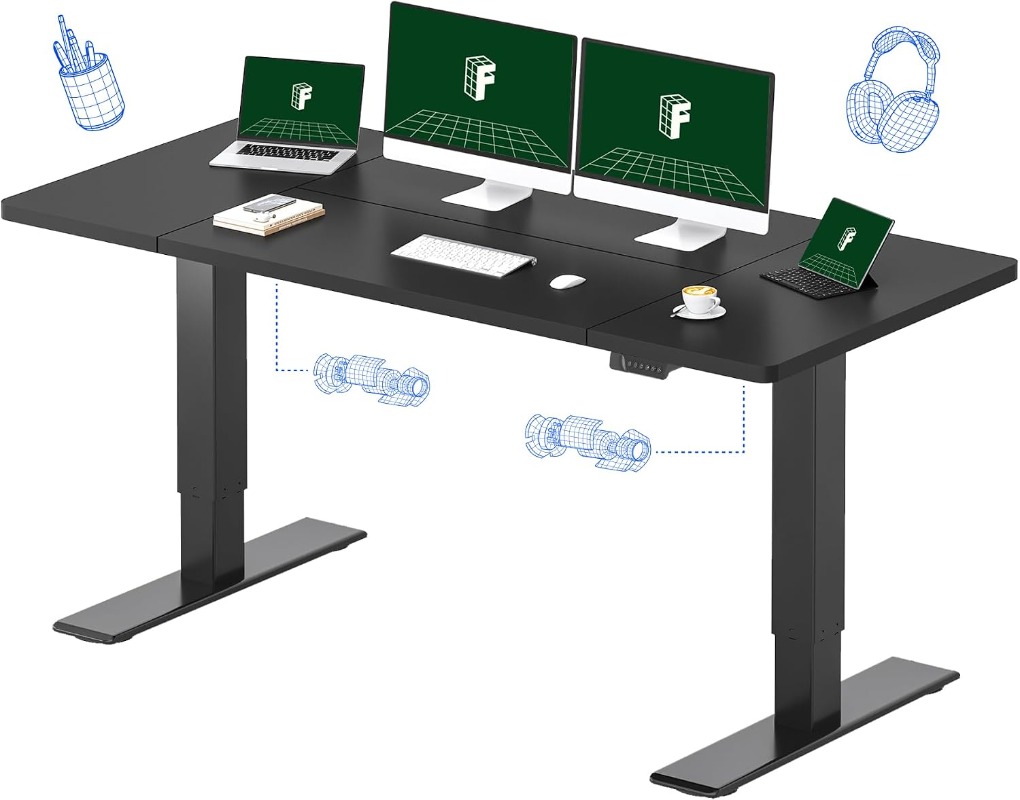Desk Setup Workspace - Bureau électrique réglable en hauteur FLEXISPOT,