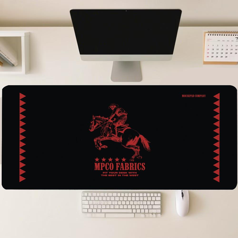 Desk Setup Workspace - Grand tapis de souris graphique Rétro