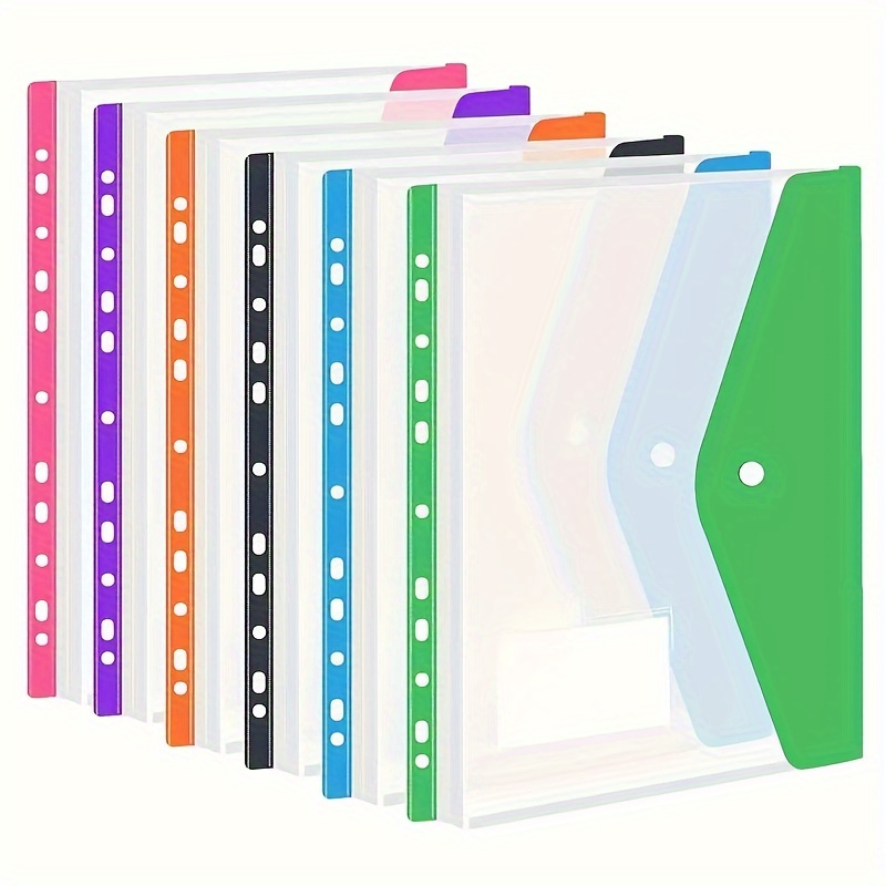 Ring Binder Box - Classeurs en plastique colorés avec fermeture