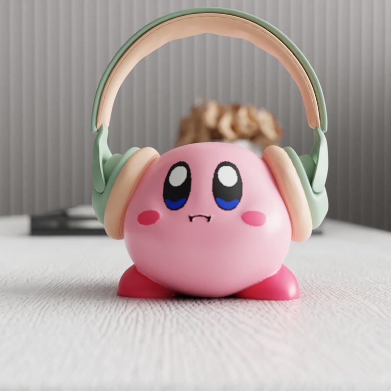 Desk Setup Cute - Support pour casque MSKA Kirby, figurine