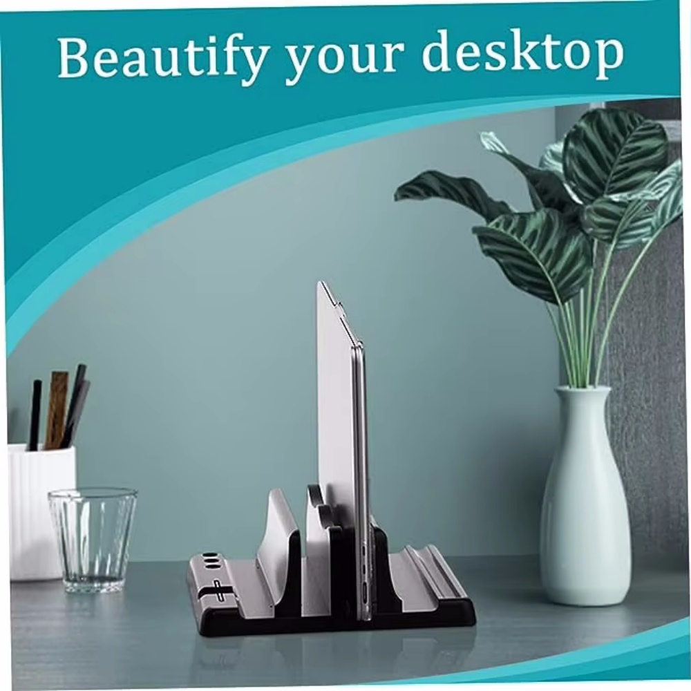 Desk Setup Pink - Support vertical réglable pour ordinateur portable,