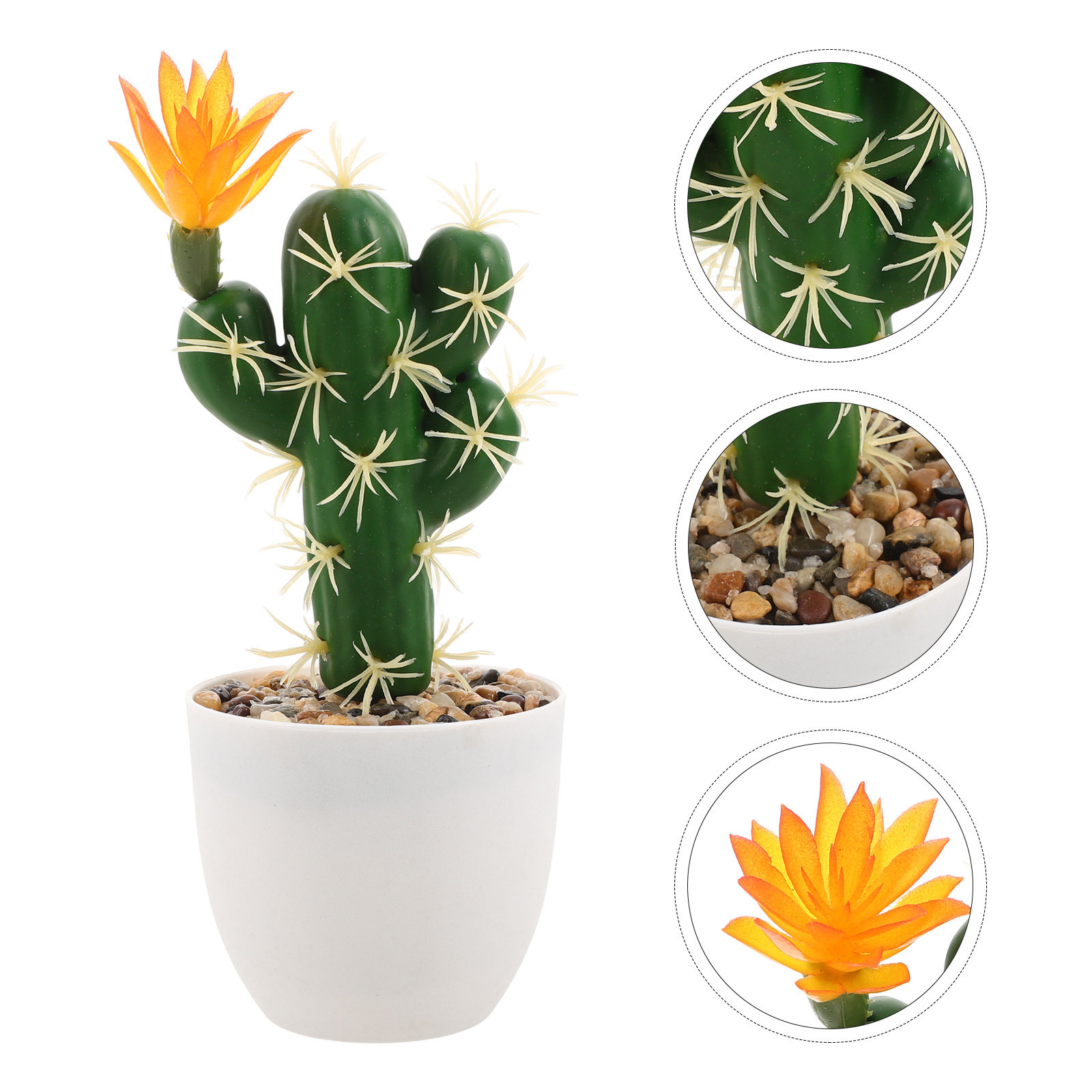 Plant Pot Small Desk - Mini plantes artificielles de cactus en