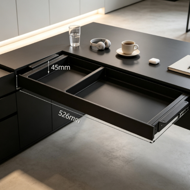 Desk Setup Organizer - Plateau de rangement coulissant sous le