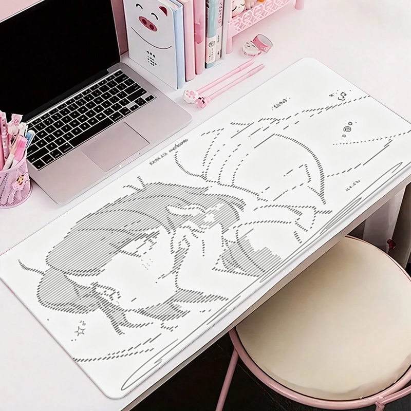 Desk Setup Cute - Tapis de souris en cuir, 1
