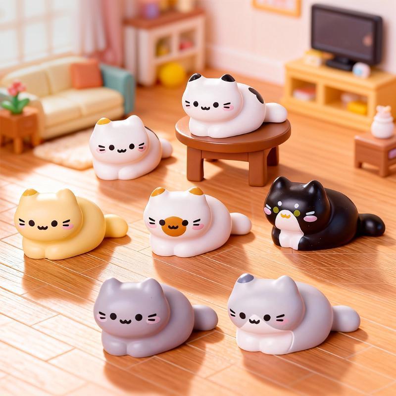 Desk Setup Nature - 8 figurines miniatures de chats mignons,