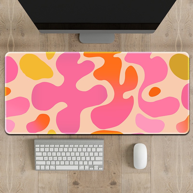 Tapis de bureau abstrait rose  - Y2K Desk Setup avis et prix