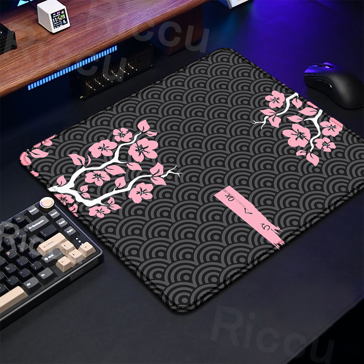Tapis de Table violet Sakura p - Desk Setup Pink avis et prix