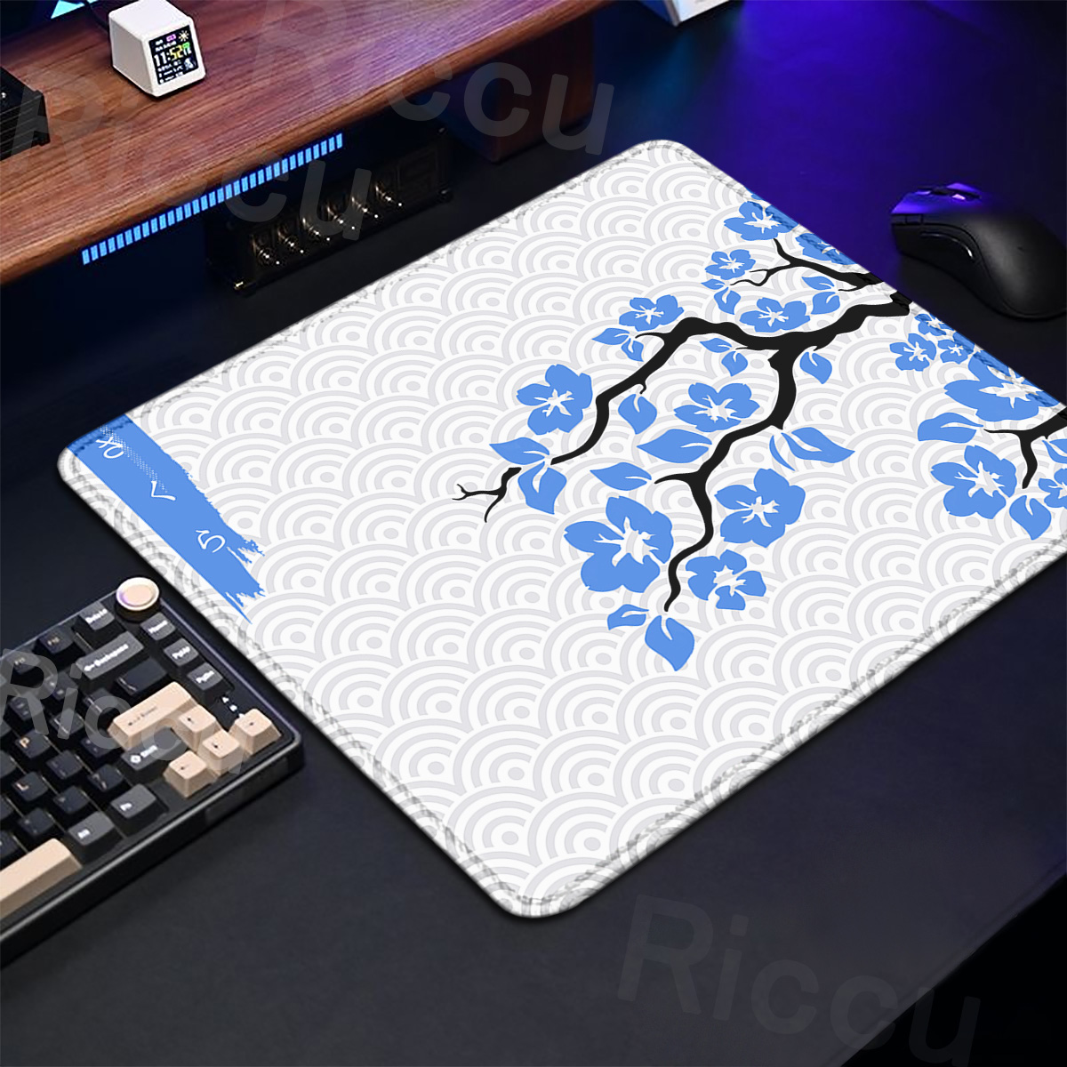 Tapis de Table violet Sakura p - Desk Setup Pink avis et prix