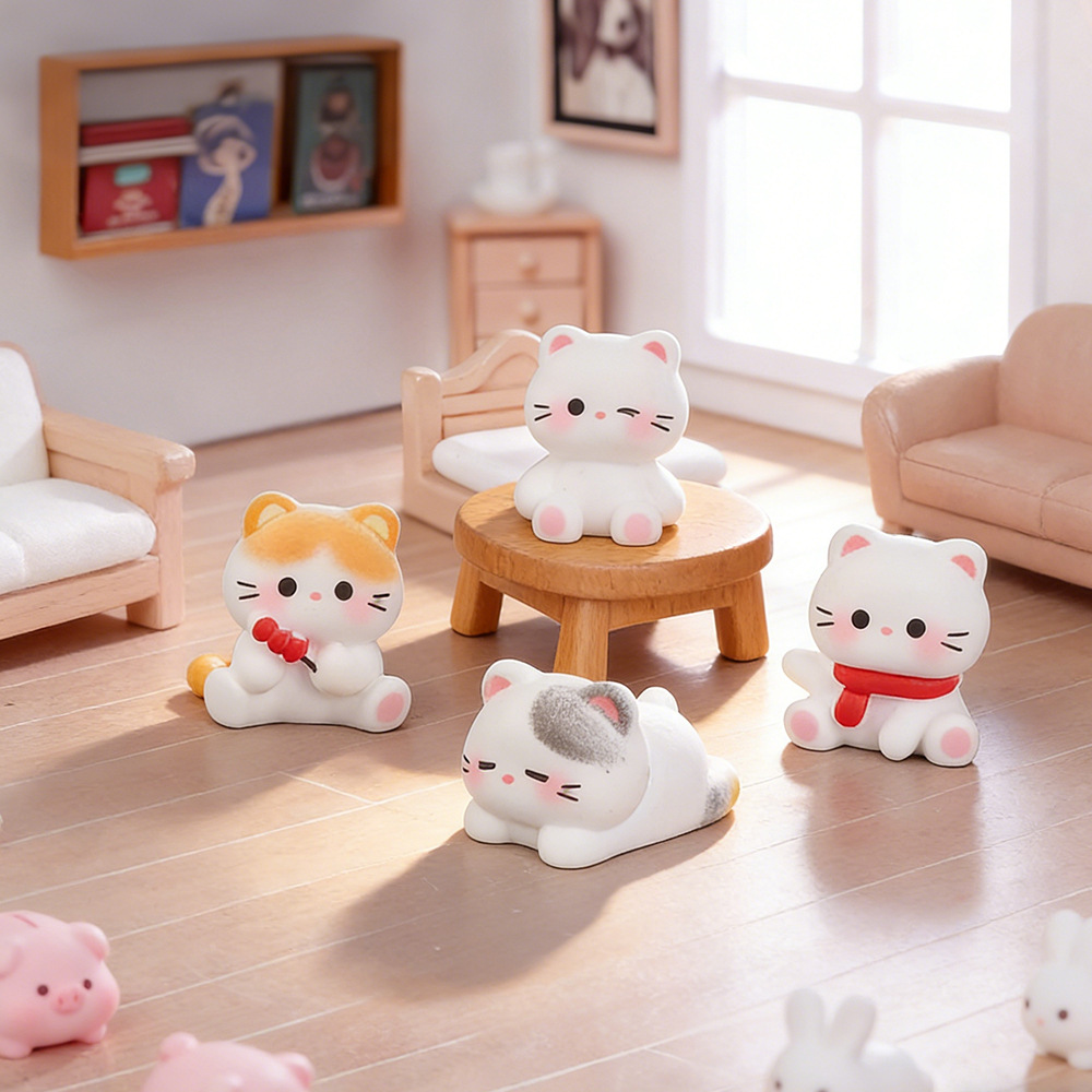 6 figurines de chat mignonnes  - Desk Setup Nature avis et prix