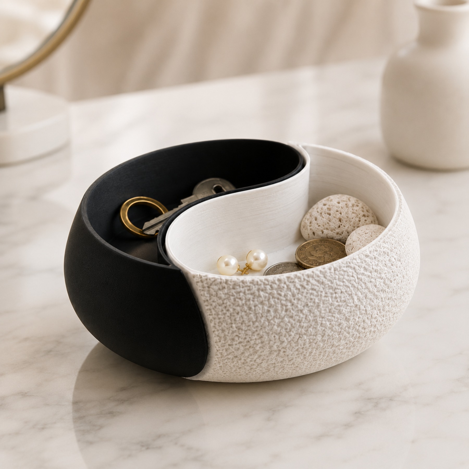 Bol de rangement monobloc noir - Desk Setup Black And White avis et prix