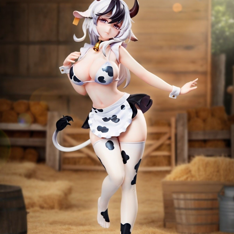 Figurine de vache noire et bla - Desk Setup Editing avis et prix