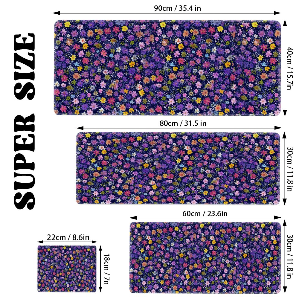Tapis de bureau à motif floral - Desk Setup Dark avis et prix