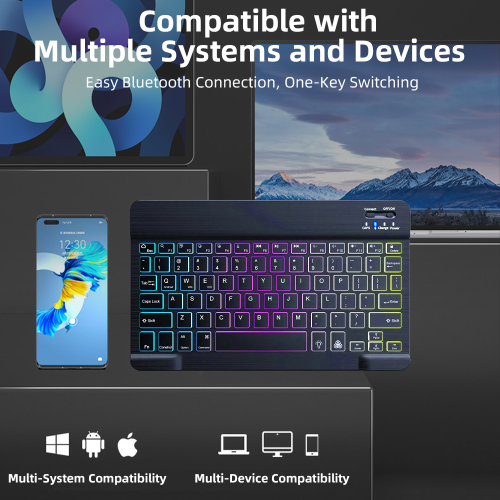 Clavier Bluetooth rétroéclairé - Desk Setup Keyboard avis et prix