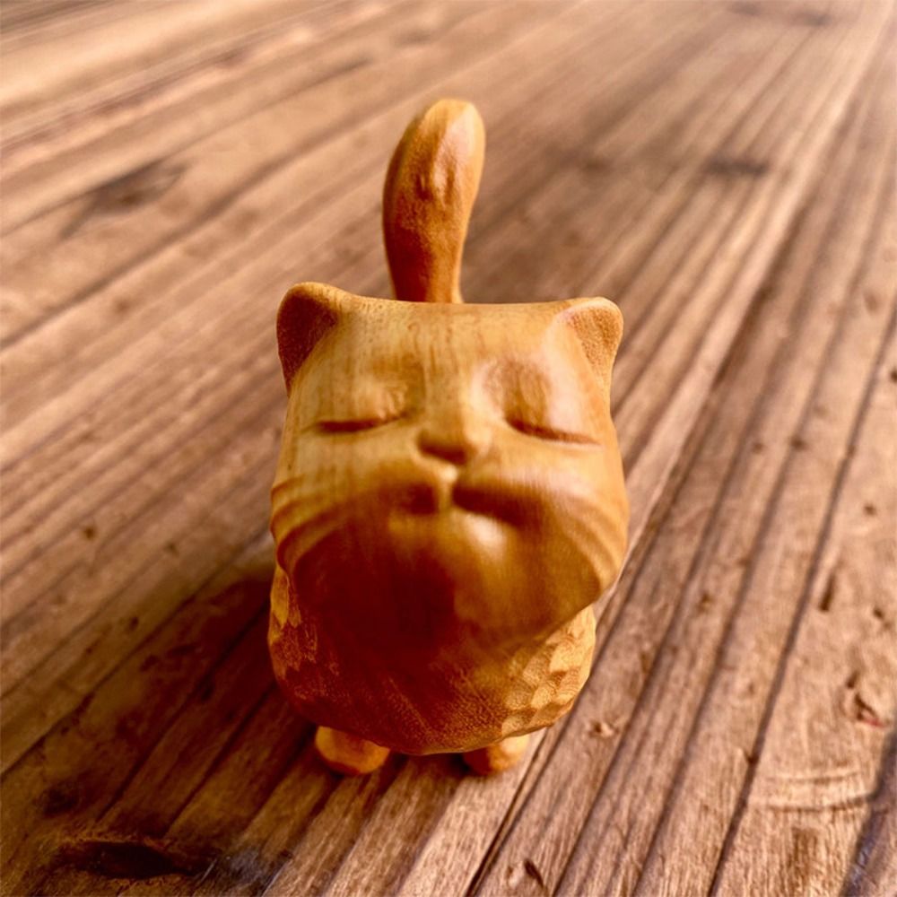 Cadeau en bois chat ornement p - Desk Setup Nature avis et prix