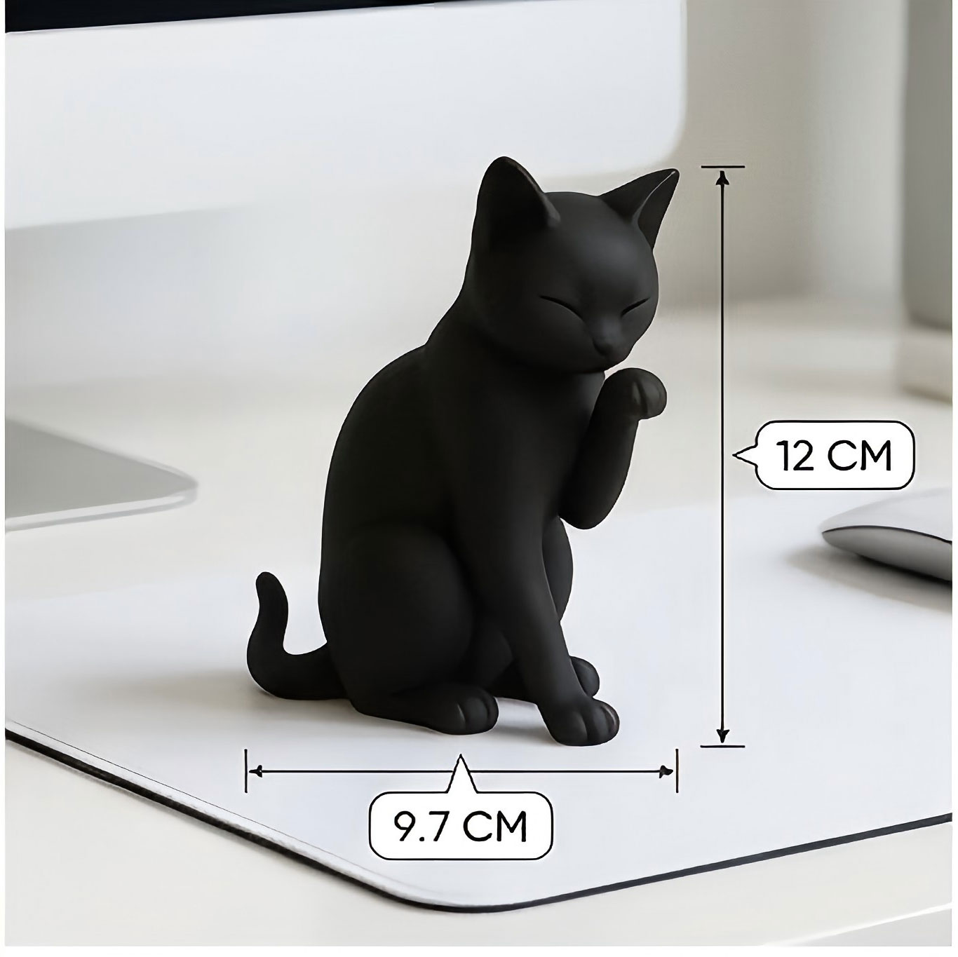 Figurine 3D Minimaliste Chat C - Desk Setup Workspace avis et prix