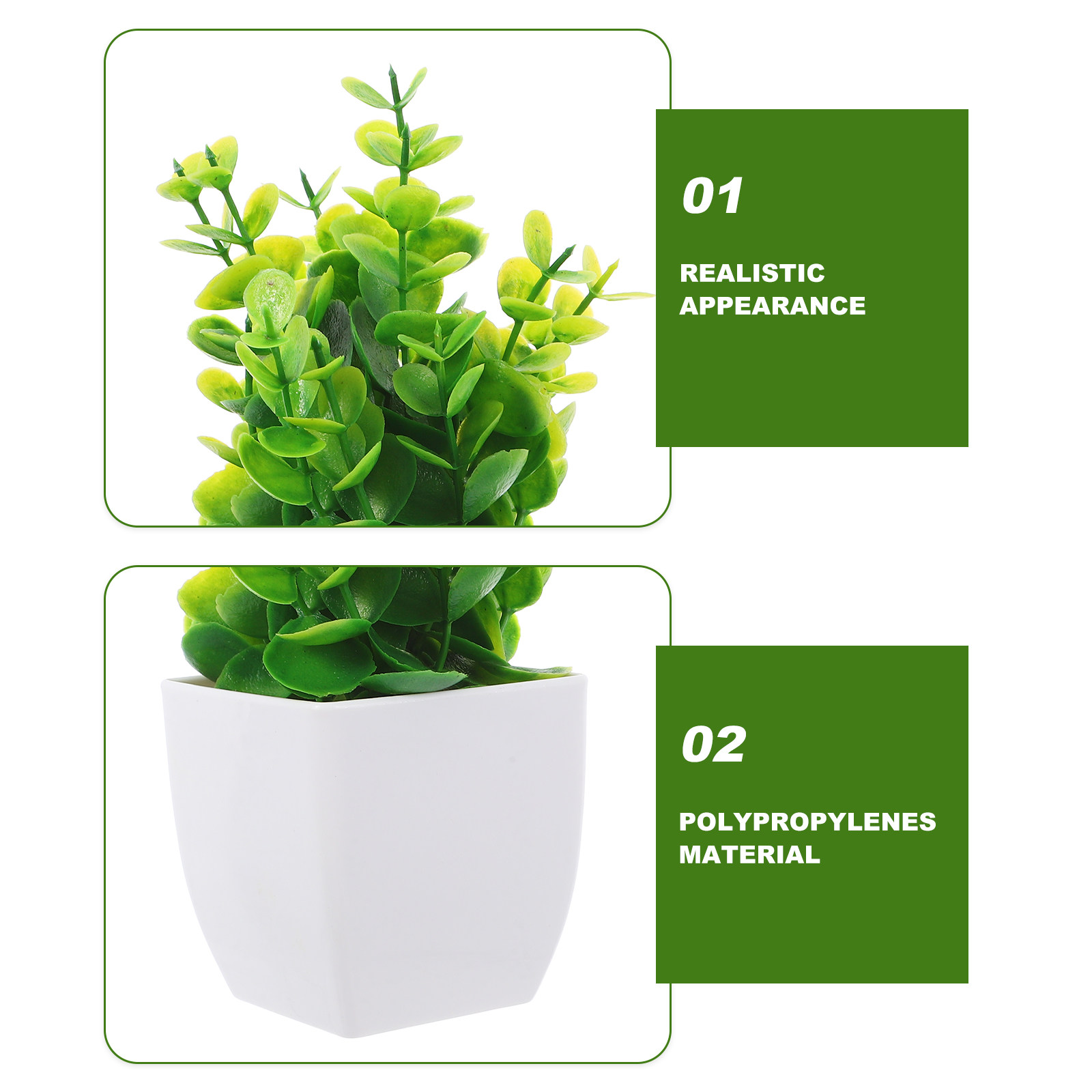 3 petites plantes artificielle - Plant Pot Small Desk avis et prix